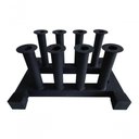 Ver imagem 1 de Suporte Barra de Chão (8 Barras) Aço e Tubo Pintado Preto