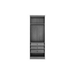 Quarto Casal Modulado Rizon 7 Peças (1 Armário Ponte + 1 Closet + 3 Guarda Roupas + 2 Complementos - 9