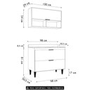 Ver imagem 3 de Armário de Cozinha com Tampo Cp01 100cm Pérola Preto Z34 - Mpozenato