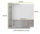 Ver imagem 5 de Home Theater Denver para Tv Ate 55" Branco Acet Tx com Lacca Fume Brilho