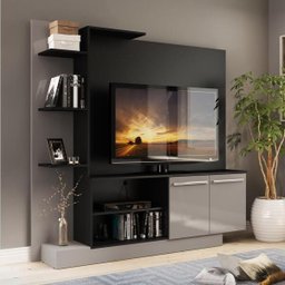 Home Theater Denver para Tv Ate 55" Preto Acet Tx com Lacca Fume Brilho - 1