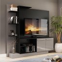Ver imagem 1 de Home Theater Denver para Tv Ate 55" Preto Acet Tx com Lacca Fume Brilho