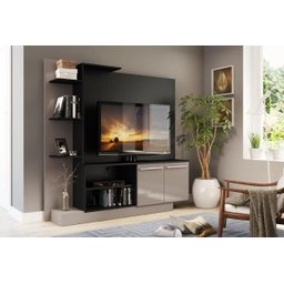 Home Theater Denver para Tv Ate 55" Preto Acet Tx com Lacca Fume Brilho - 3