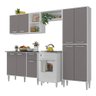 Cozinha Completa Compacta xangai Plus Multimóveis Branco/Fumê - 6