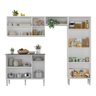 Cozinha Completa Compacta xangai Plus Multimóveis Branco/Fumê - 4