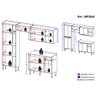 Cozinha Completa Compacta xangai Plus Multimóveis Branco/Fumê - 3