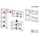 Ver imagem 3 de Cozinha Completa Compacta xangai Plus Multimóveis Branco/Fumê
