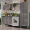 Cozinha Completa Compacta xangai Plus Multimóveis Branco/Fumê - 1