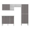 Cozinha Completa Compacta xangai Plus Multimóveis Branco/Fumê - 5