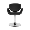 Ver imagem 2 de Cadeira Tulipa Comfort Giratória Estofada Base Cromada Preta