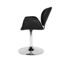 Ver imagem 3 de Cadeira Tulipa Comfort Giratória Estofada Base Cromada Preta