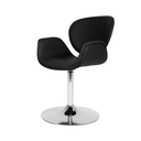 Ver imagem 1 de Cadeira Tulipa Comfort Giratória Estofada Base Cromada Preta