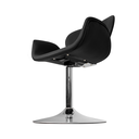 Ver imagem 5 de Cadeira Tulipa Comfort Giratória Estofada Base Cromada Preta