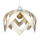 Ver imagem 1 de Luminária Lustre Pendente E27 Madeira Teto Sala Quarto Cozinha Lúpulo G Marfim