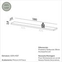 Ver imagem 4 de Prateleira Decorativa com Luzes LED e Suporte Invisível 1,80m Móvel na Caixa