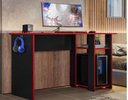 Ver imagem 1 de Mesa Gamer Slim com Suporte para Fone - Moveis Leartam