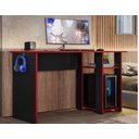 Ver imagem 1 de Mesa Gamer Slim com Suporte para Fone - Moveis Leartam