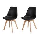Ver imagem 2 de Kit 2 Cadeiras Leda Saarinen Design Preta Preto