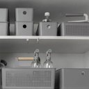 Ver imagem 2 de Cesto Organizador Multiuso Lavanderia Flow 34x15x13 Chumbo