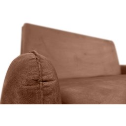 Sofá Cama para Sala de Estar Zaia com Baú Veludo Matrix - Cobre - 6