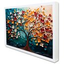 Ver imagem 1 de Quadro Decorativo Caixa Floral Luxo Florescer TaColado Moldura Caixa Alta 4,5cm Branca com Vidro 80
