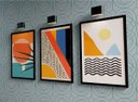 Ver imagem 3 de Quadros Abstrato Moderno Tropical Decoração - Kit de 3