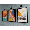 Ver imagem 3 de Quadros Abstrato Moderno Tropical Decoração - Kit de 3
