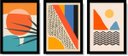 Ver imagem 1 de Quadros Abstrato Moderno Tropical Decoração - Kit de 3