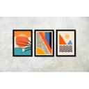 Ver imagem 2 de Quadros Abstrato Moderno Tropical Decoração - Kit de 3