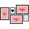 Kit Quadros Decorativos Com Moldura Frases Motivacionais Love Quarto Sala - 1