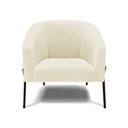 Ver imagem 6 de Poltrona Decorativa Pé de Ferro Preto Kit 2 Stella Cotelê Ext/veludo Off White D03 - D’Rossi