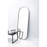 Espelho Grande Corpo Inteiro Parede Oval com Moldura em Metal 150 X 50cm Chumbo - 4