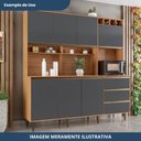 Ver imagem 2 de Armário de Cozinha Versatti 7 Portas 3 Gavetas Freijó com Grafite Batrol