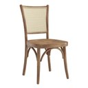 Ver imagem 1 de Cadeira de Jantar Luxemburgo Amêndoa com Encosto em Rattan