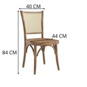 Ver imagem 4 de Cadeira de Jantar Luxemburgo Amêndoa com Encosto em Rattan