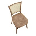 Ver imagem 3 de Cadeira de Jantar Luxemburgo Amêndoa com Encosto em Rattan