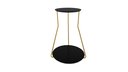 Ver imagem 1 de Mesa Lateral Industrial 2 Andares Dourado - Preto