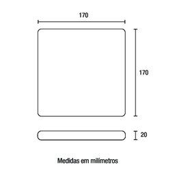 Painel De Led Blumenau Frameless Quadrado Sobrepor/Embutir 24W Bivolt 3000K Luz Amarela - 4