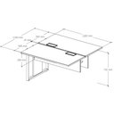 Ver imagem 6 de Mesa Plataforma Dupla de Escritório Home Office para Acoplar 120x120cm VRA1215 Cor Sevilha/Preto -