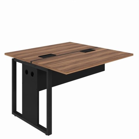 Mesa Plataforma Dupla de Escritório Home Office para Acoplar 120x120cm VRA1215 Cor Sevilha/Preto -