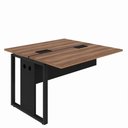 Ver imagem 1 de Mesa Plataforma Dupla de Escritório Home Office para Acoplar 120x120cm VRA1215 Cor Sevilha/Preto -