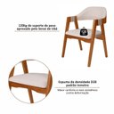 Ver imagem 7 de Kit 8 Cadeiras de Jantar Madeira Maciça Tauari Estofada e Braço com Corda Náutica Bélgica Espresso Móveis