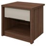 Mesa de Cabeceira - Imbuia Naturale/Off White - 2
