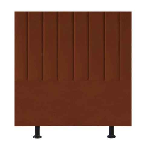 Cabeceira Estofada Cama Box Casal 140 Cm Mavie Veludo:terracota