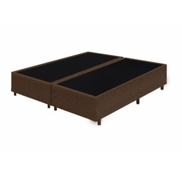 Base Box Queen Bipartido Santo Box Suede Marrom 40x158x198 - 2