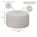 Ver imagem 7 de Poltrona Giratória C/ Puff, Almofada Ayla Boucle Orgânica - Larbelle Móveis