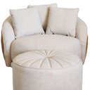 Ver imagem 3 de Poltrona Giratória C/ Puff, Almofada Ayla Boucle Orgânica - Larbelle Móveis