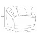 Ver mais imagens de Poltrona Giratória C/ Puff, Almofada Ayla Boucle Orgânica - Larbelle Móveis