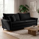 Ver imagem 1 de Sofá Living 3 Lugares Berlim 185cm Bouclê Confortável Moderno Braço Fino Sala Apartamento Recepção:P