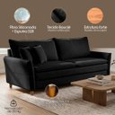 Ver imagem 3 de Sofá Living 3 Lugares Berlim 185cm Bouclê Confortável Moderno Braço Fino Sala Apartamento Recepção:P